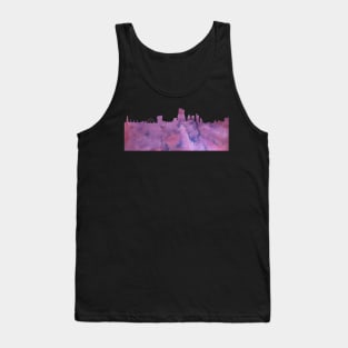 London Skyline Pink Watercolor Tank Top